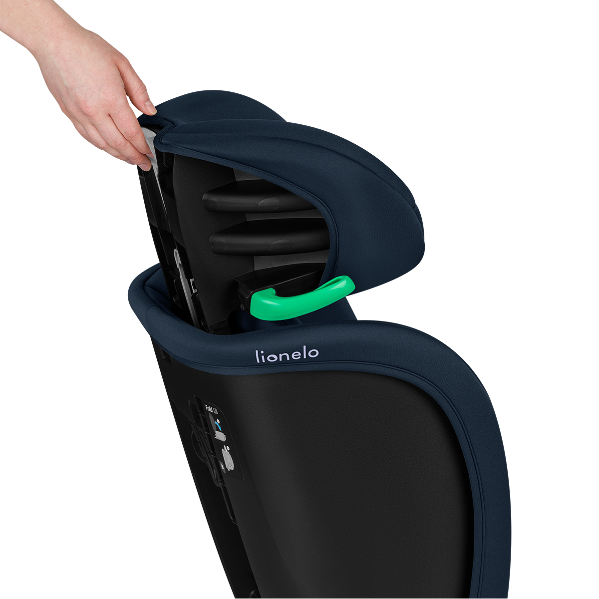 i-Size booster car seat product view 6 Lionelo Orin i-Size Blue Navy