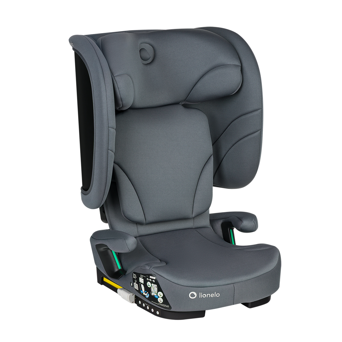 i-Size booster car seat Lionelo Orin i-Size Grey Graphite