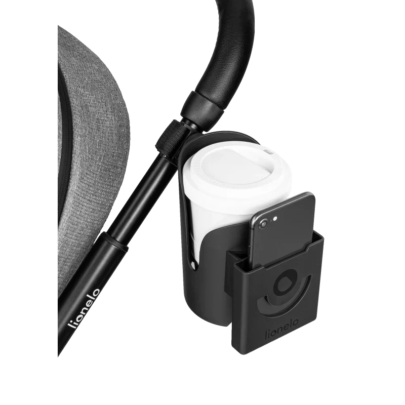 stroller accessory cup and phone holder Lionelo Ove Black Carbon