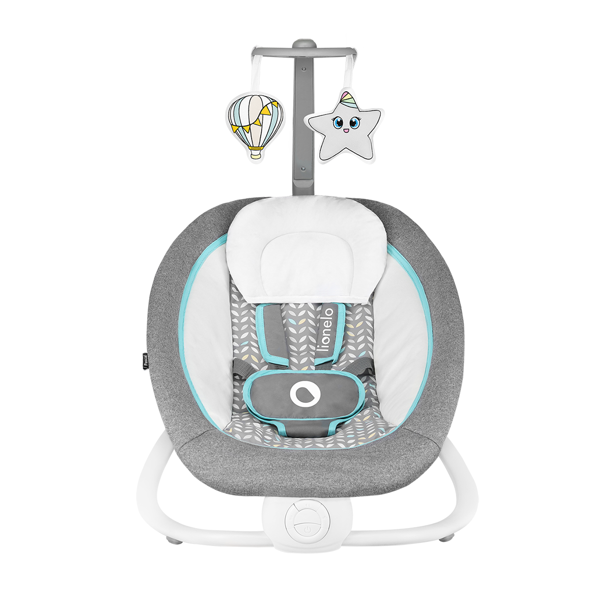 baby bouncer or rocker product view 2 Lionelo Pascal Grey Scandi