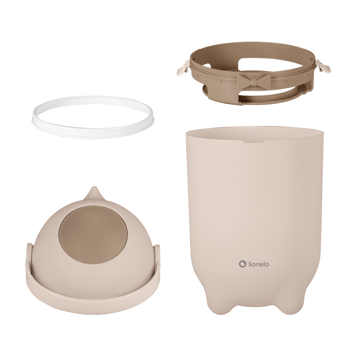 nappy bin product view 5 Lionelo PureBin Beige Sand