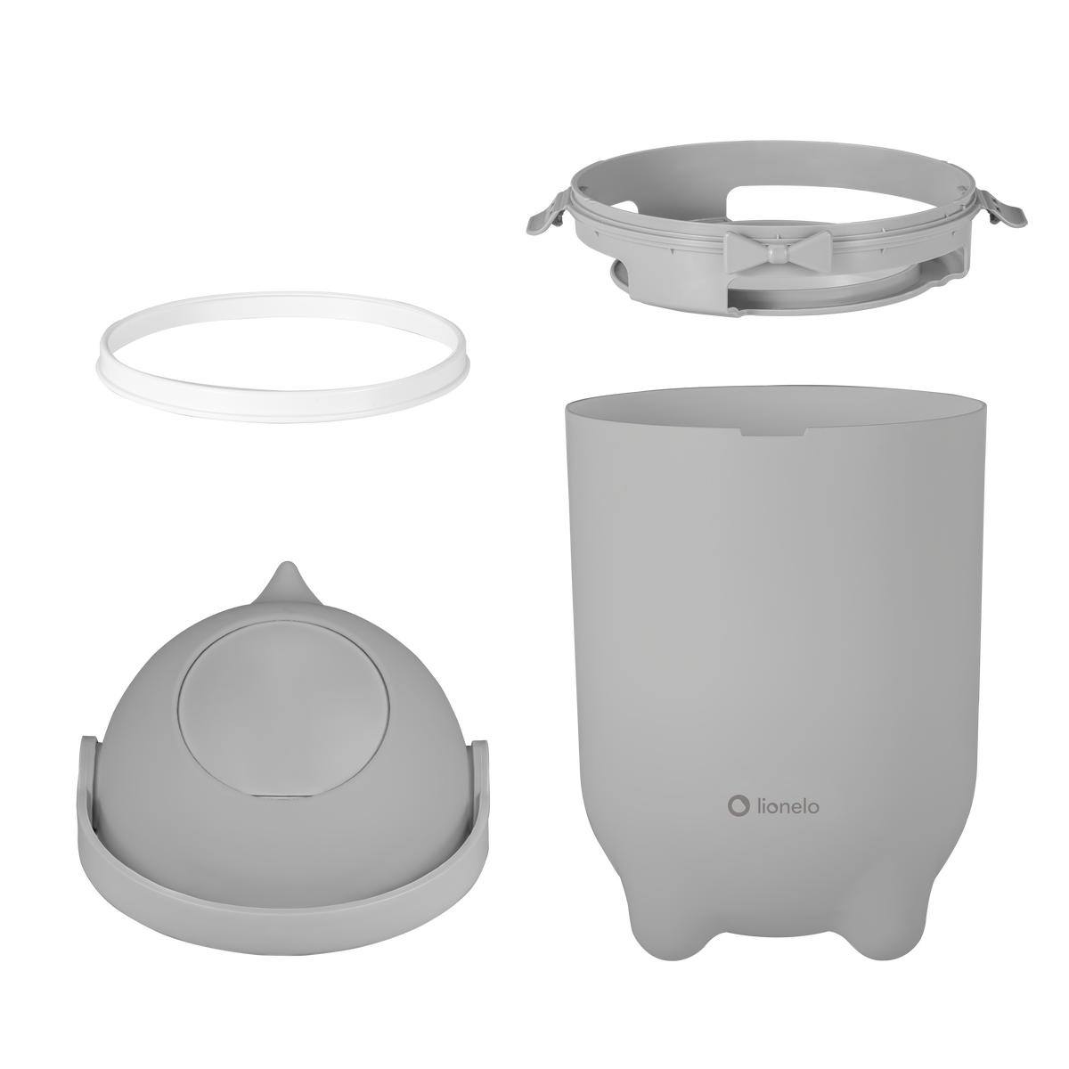 nappy bin product view 5 Lionelo PureBin Grey