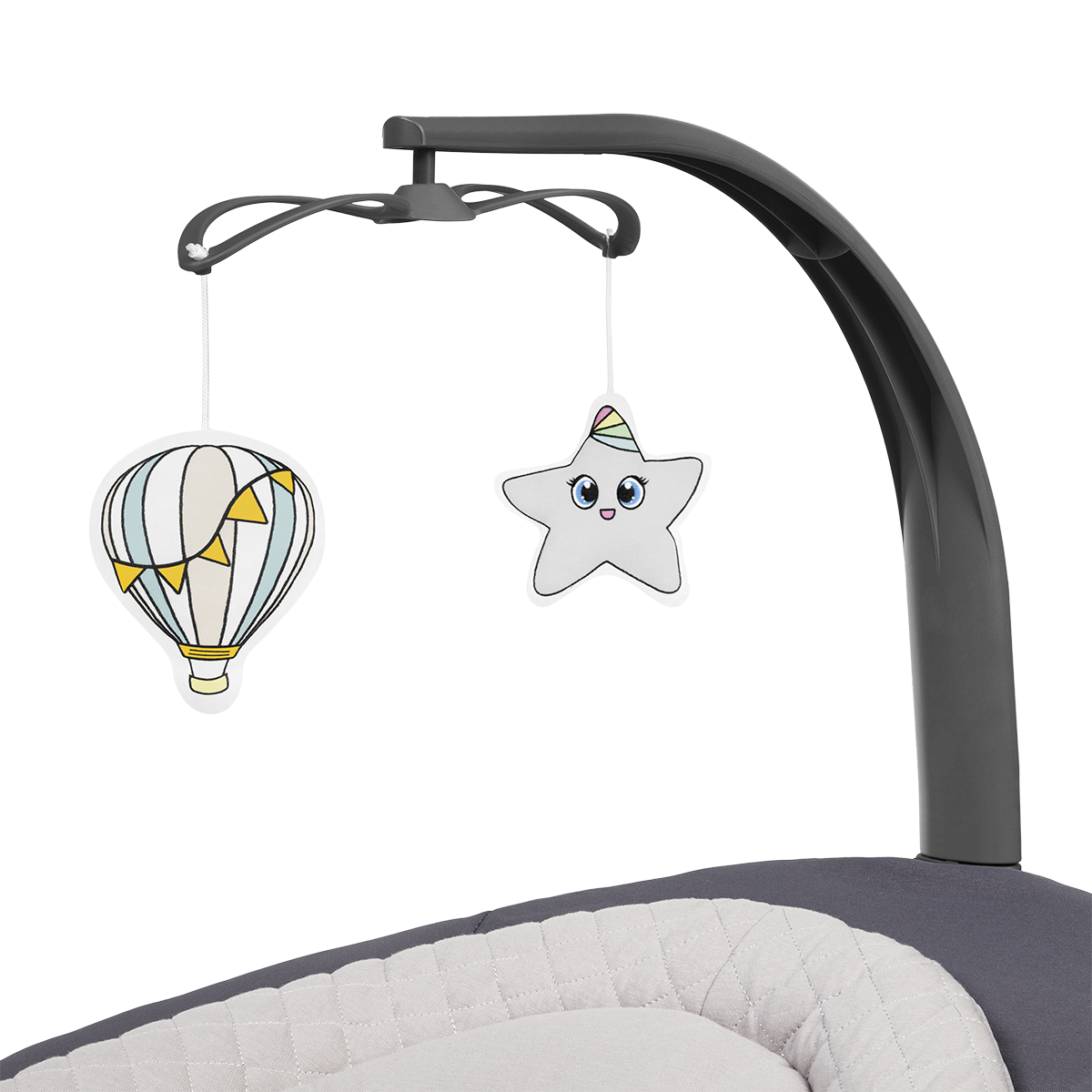 baby bouncer or rocker product view 6 Lionelo Ralf Grey Graphite