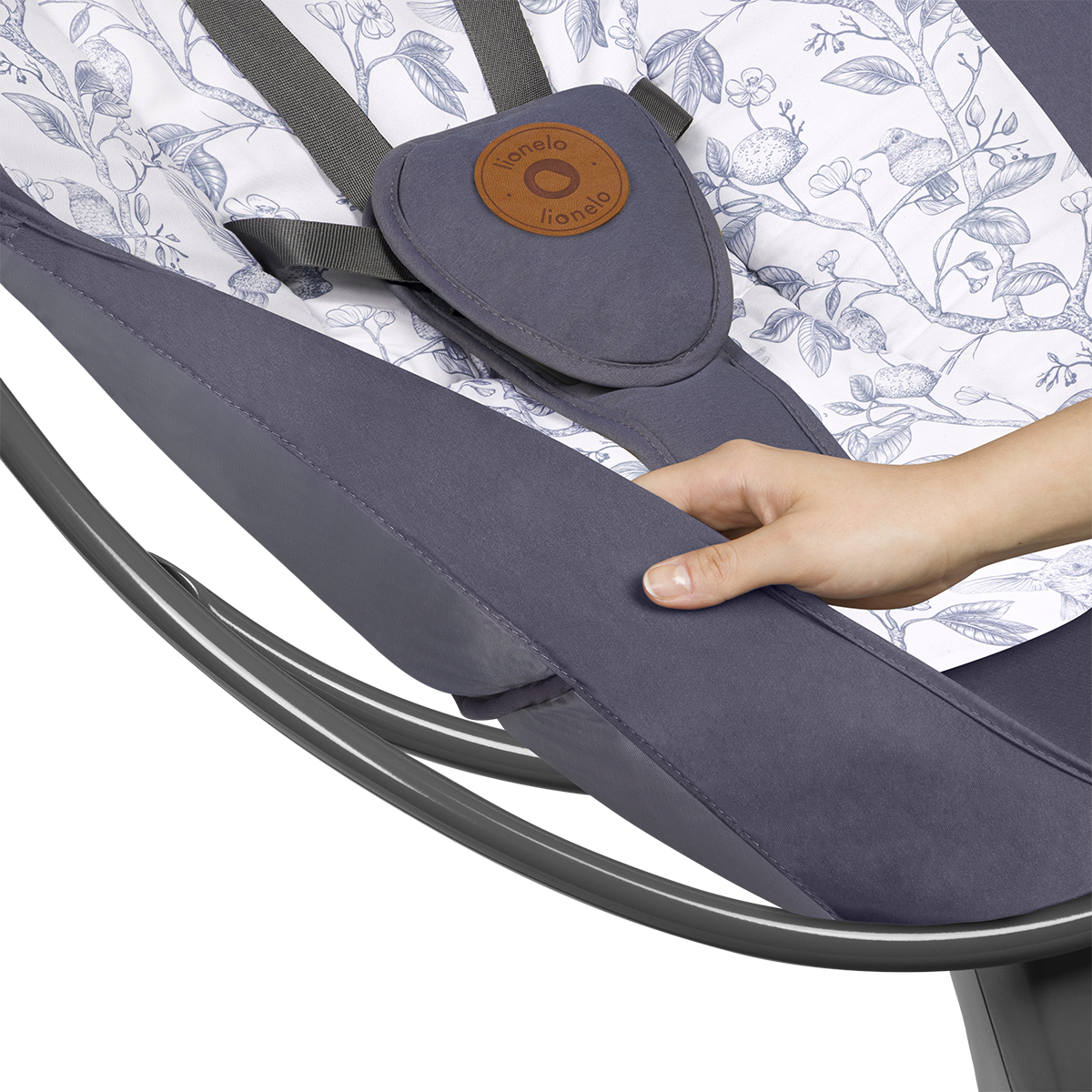 baby bouncer or rocker product view 5 Lionelo Ralf Grey White