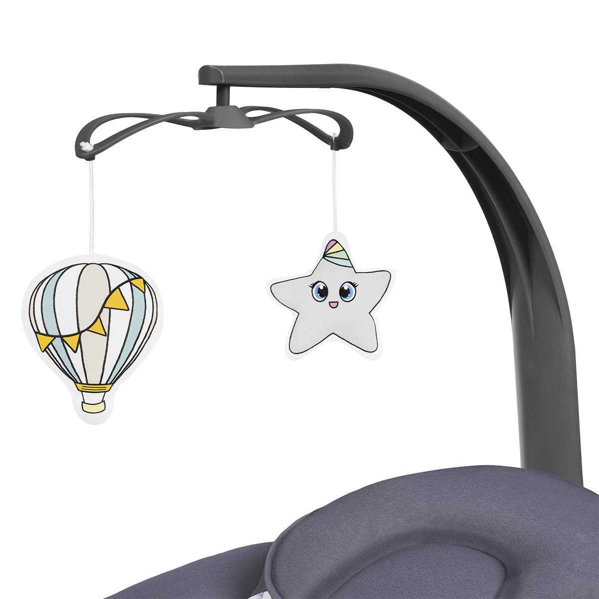 baby bouncer or rocker product view 6 Lionelo Ralf Grey White