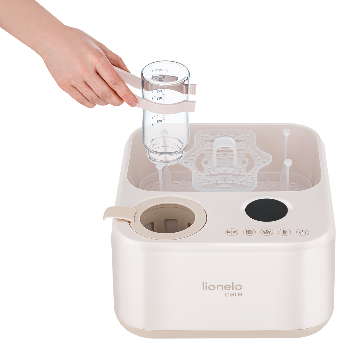 bottle warmer or sterilizer product view 2 Lionelo SteamUP Beige Sand