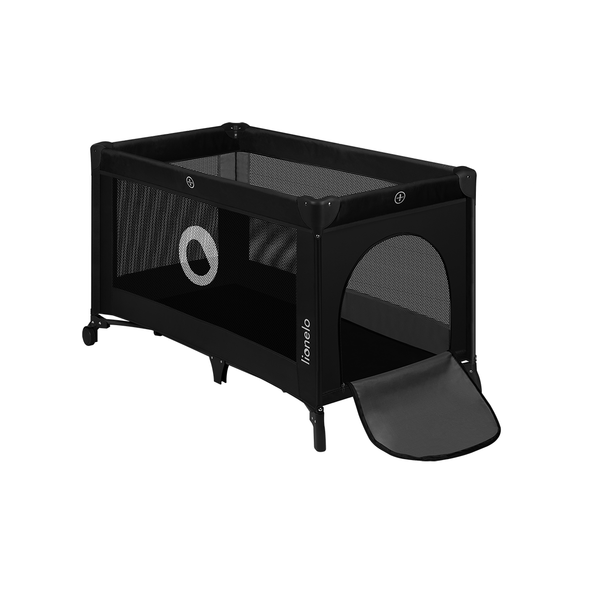 travel cot product view 4 Lionelo Stefi Black Carbon