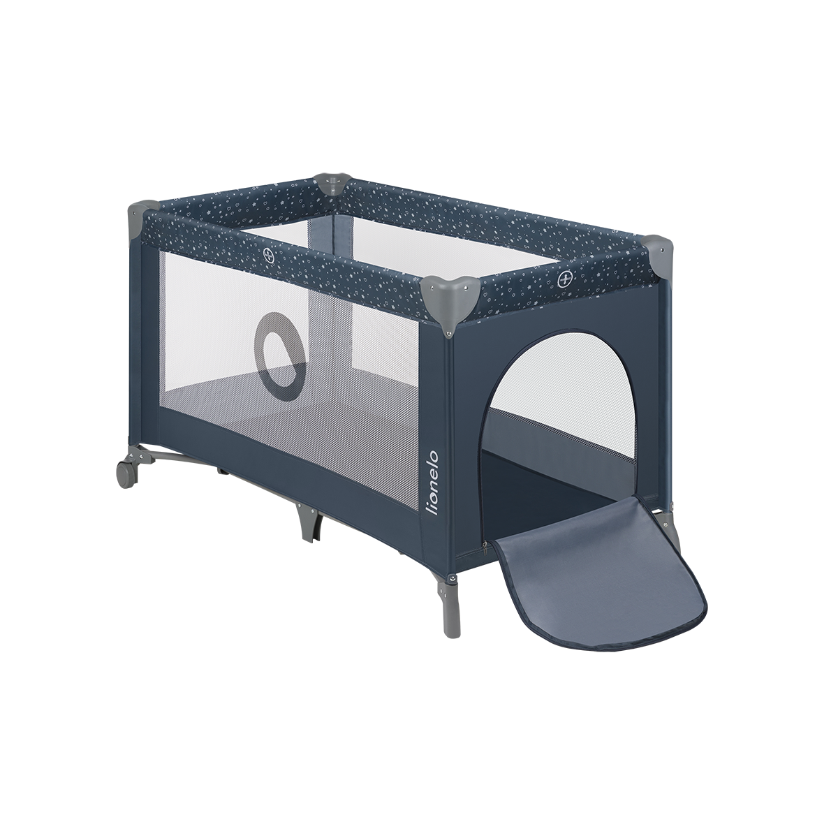 travel cot product view 4 Lionelo Stefi Blue Grey