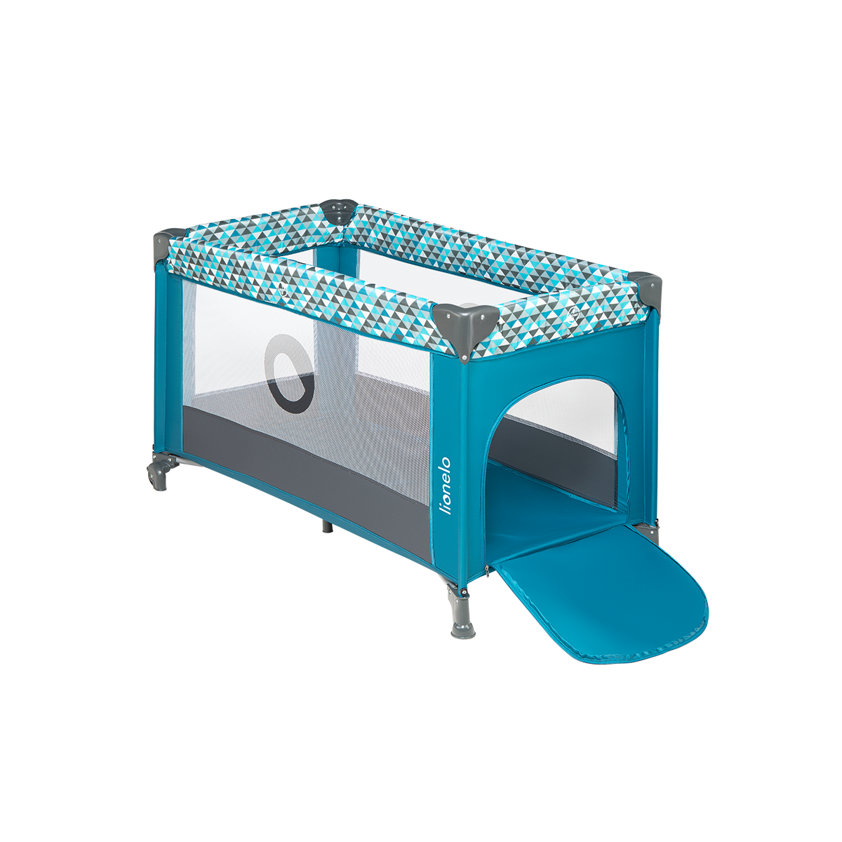 travel cot product view 4 Lionelo Stefi Green Turquoise