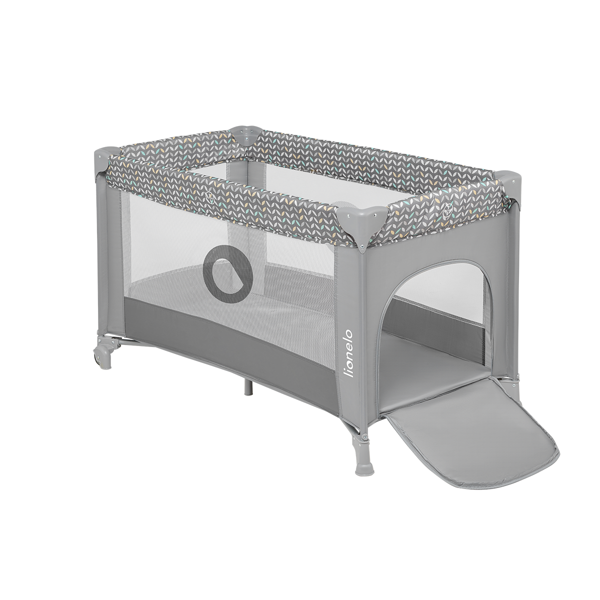travel cot product view 4 Lionelo Stefi Grey Concrete Multicolor