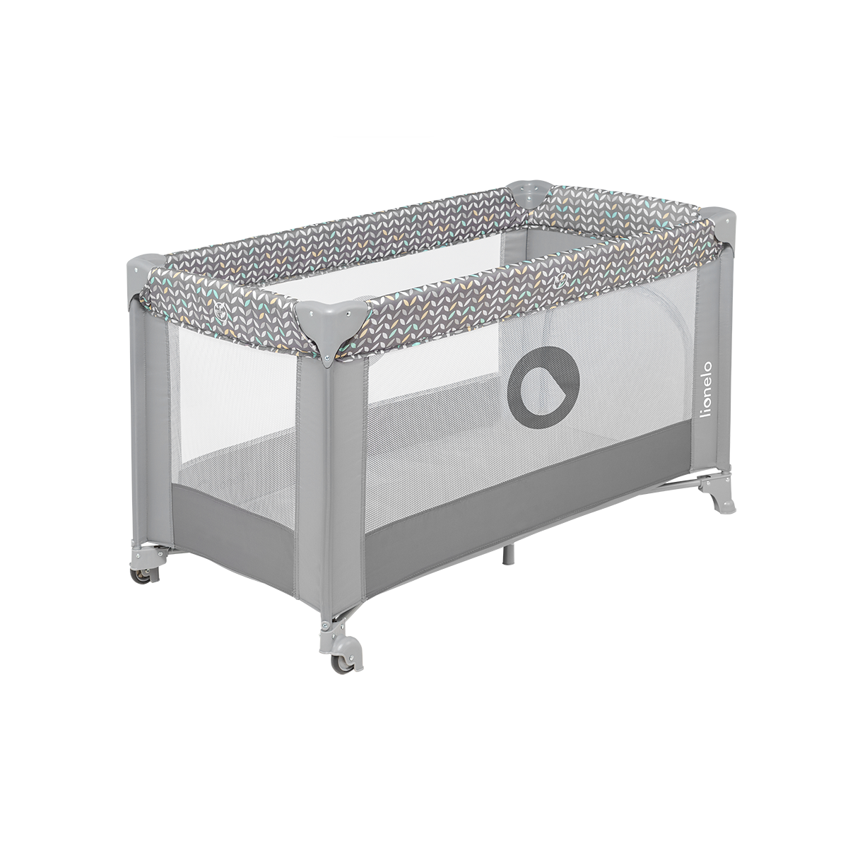 travel cot product view 5 Lionelo Stefi Grey Concrete Multicolor