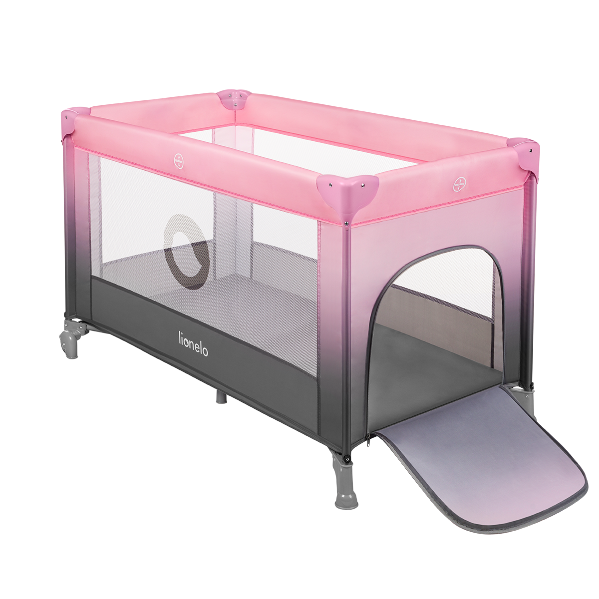 travel cot product view 4 Lionelo Stefi Pink Ombre