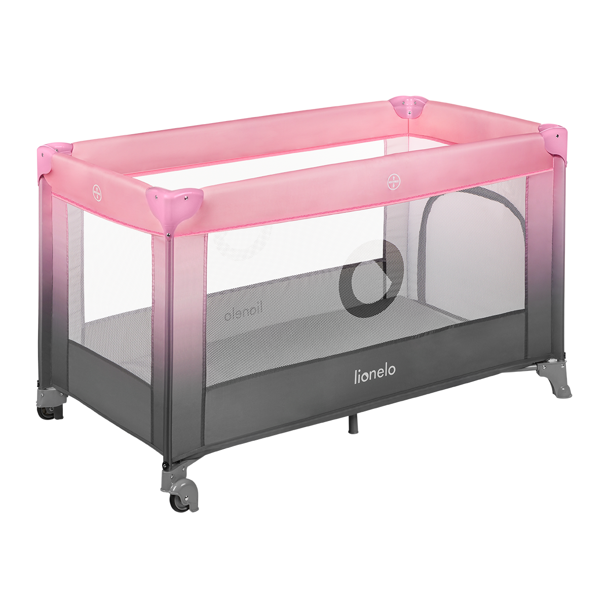 travel cot product view 6 Lionelo Stefi Pink Ombre