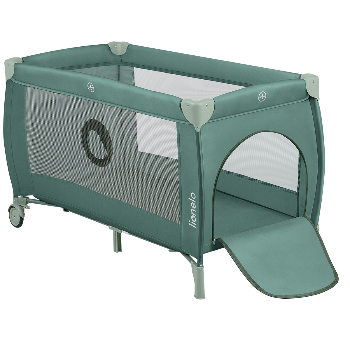 travel cot product view 3 Lionelo Stefi Plus Green Olive