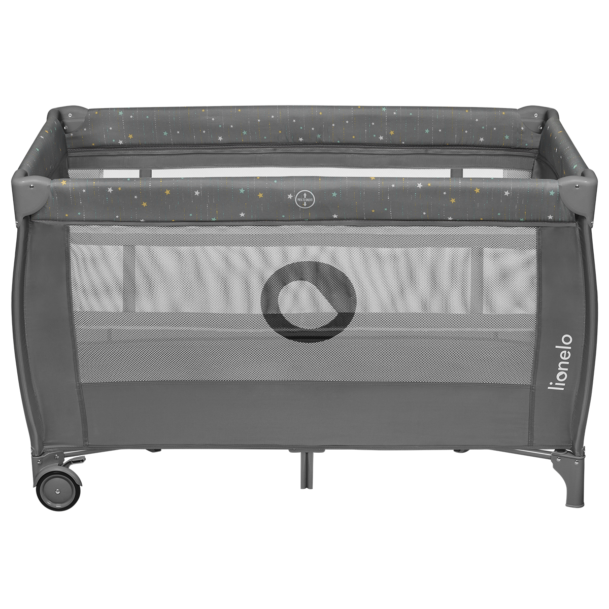 travel cot product view 4 Lionelo Stefi Plus Grey Multicolor