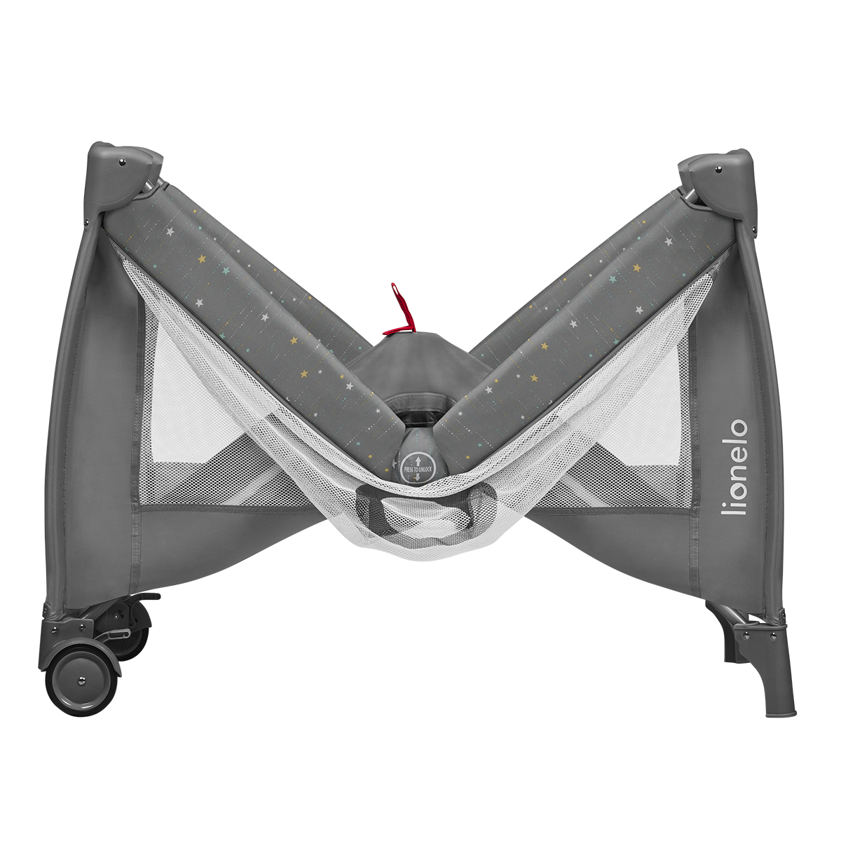 travel cot product view 6 Lionelo Stefi Plus Grey Multicolor