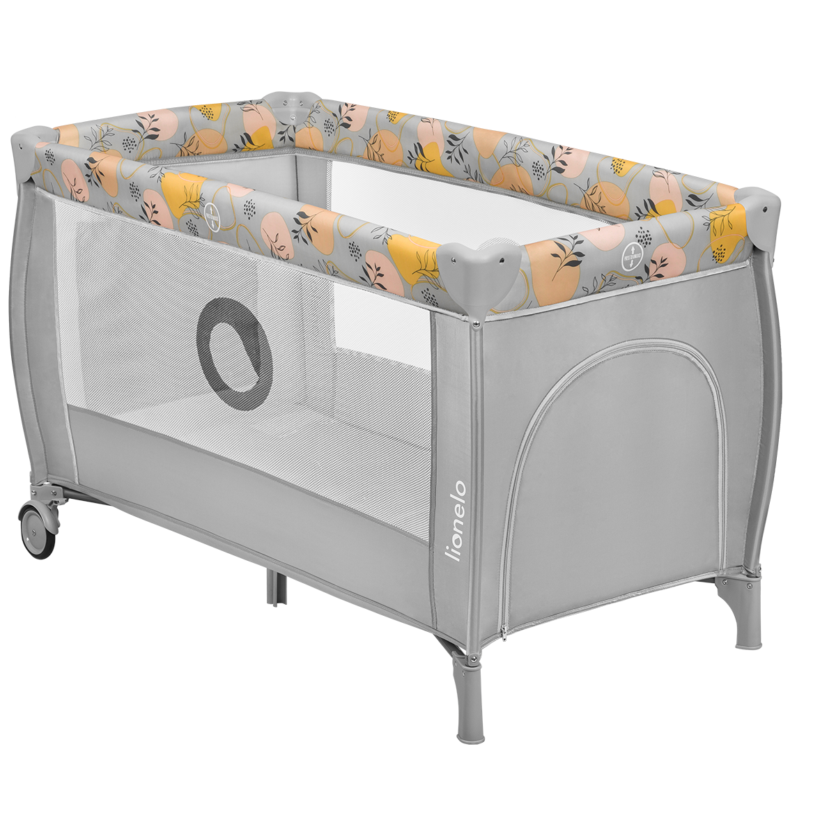 travel cot Lionelo Stefi Plus Pink Yellow