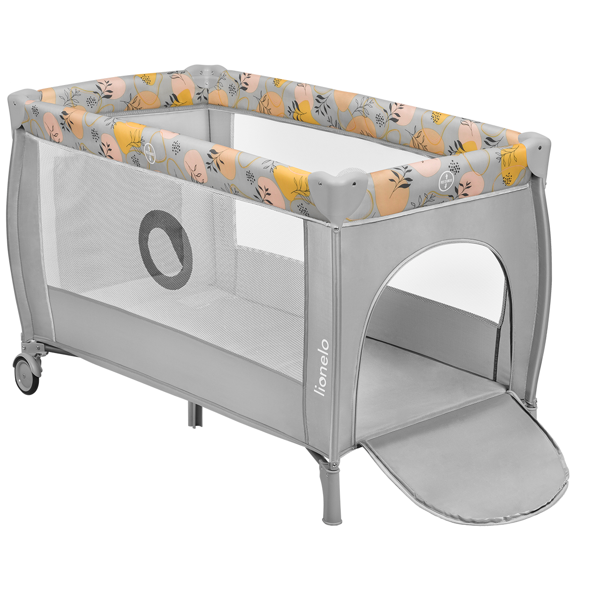 travel cot product view 3 Lionelo Stefi Plus Pink Yellow