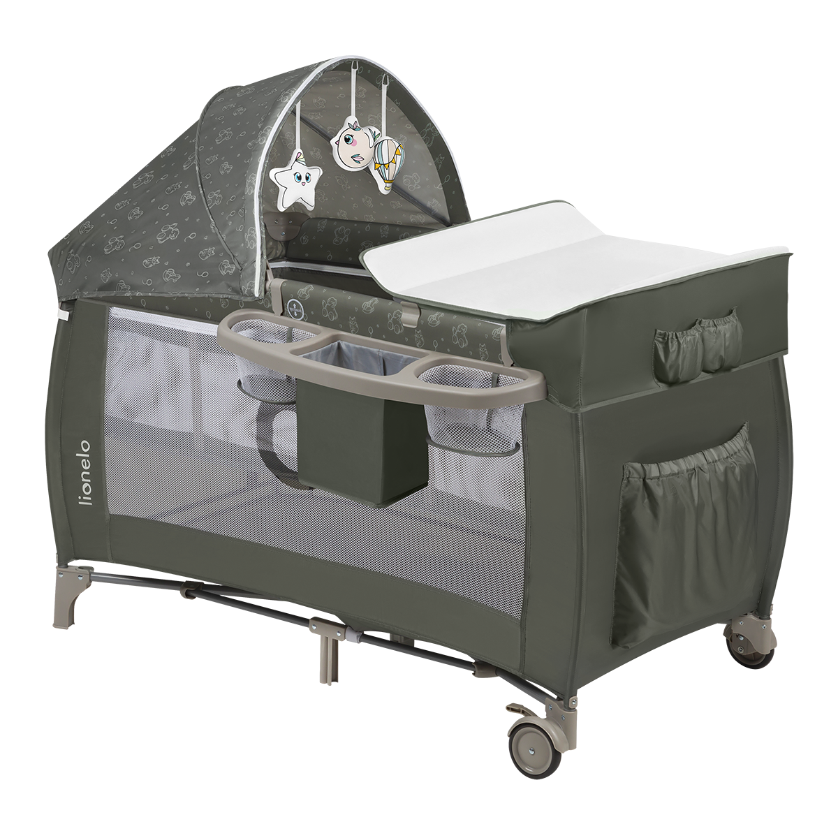 travel cot product view 3 Lionelo Sven Plus Beige Olive