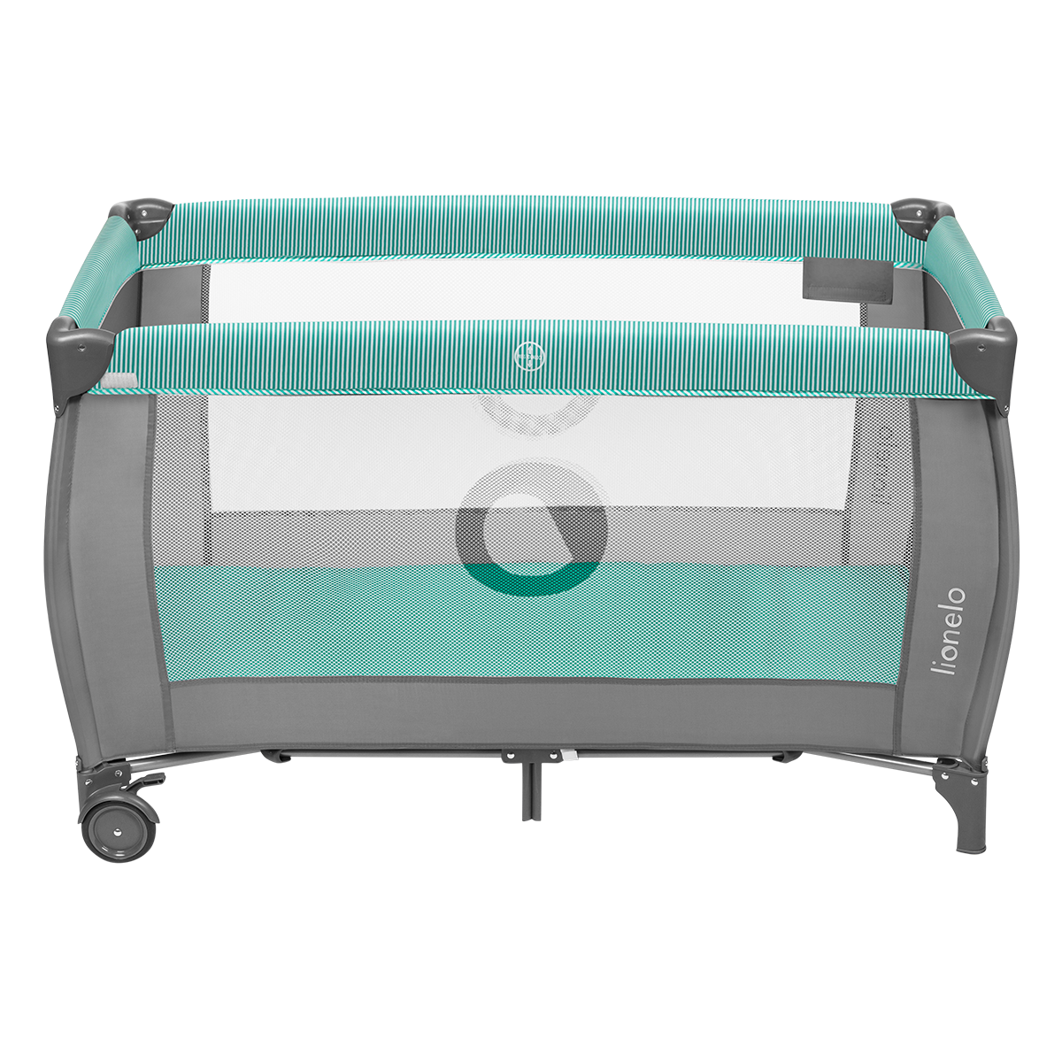travel cot product view 4 Lionelo Sven Plus Turquoise Grey