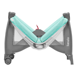 travel cot product view 5 Lionelo Sven Plus Turquoise Grey