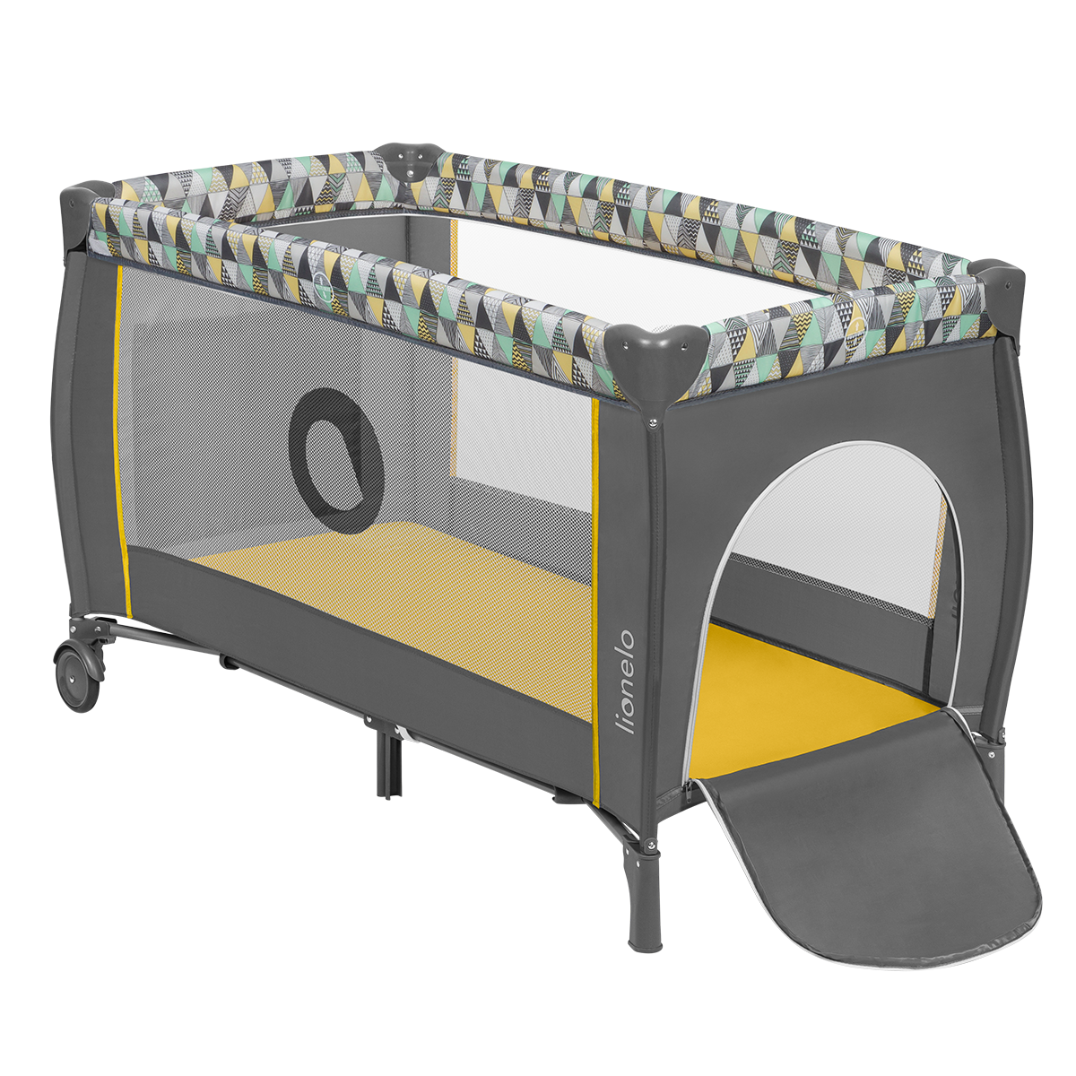 travel cot product view 2 Lionelo Sven Plus Yellow Scandi