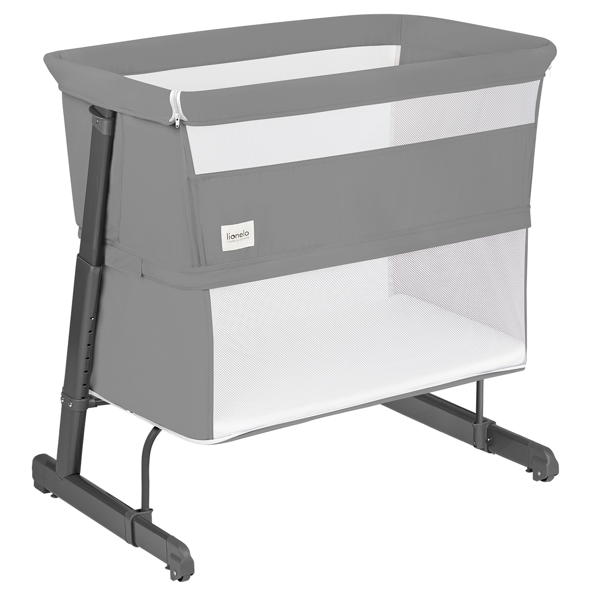 bedside crib product view 7 Lionelo Thomi Plus Grey Concrete