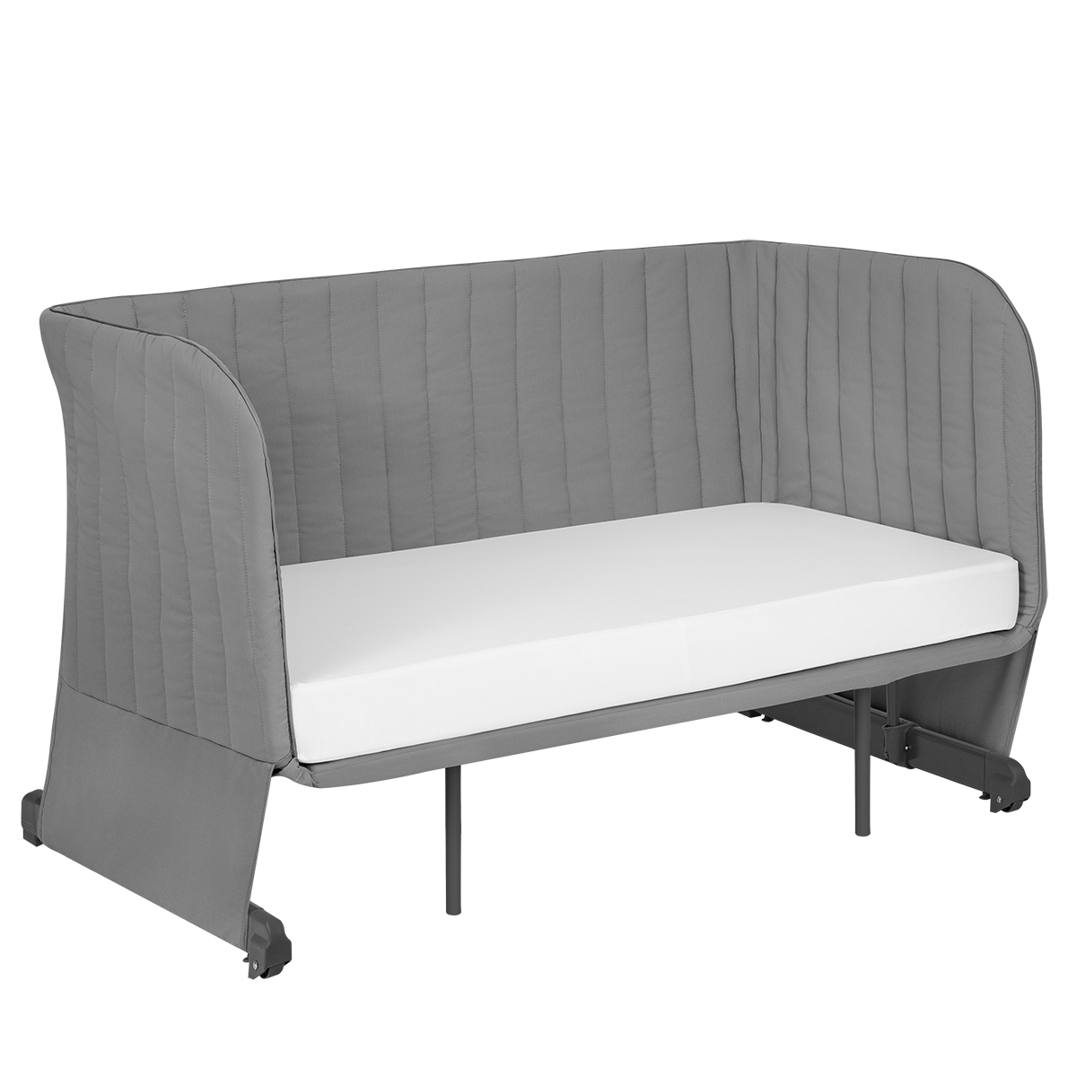 bedside crib product view 8 Lionelo Thomi Plus Grey Concrete