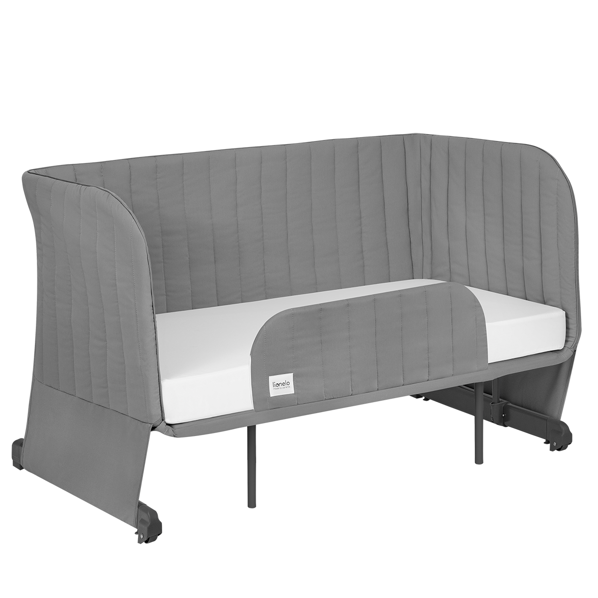 bedside crib product view 9 Lionelo Thomi Plus Grey Concrete