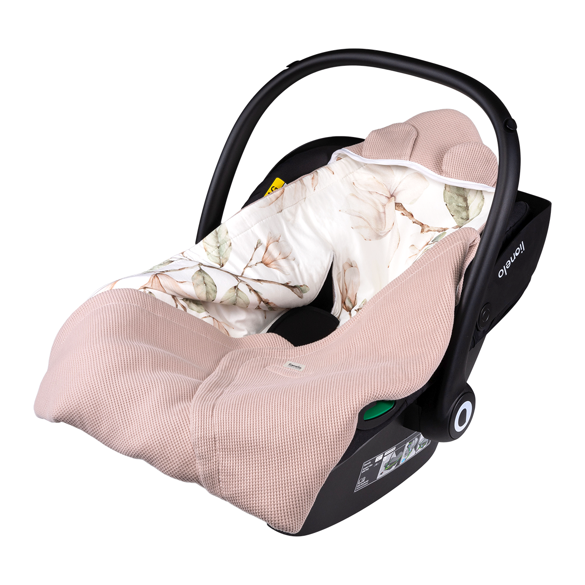 baby swaddle product view 2 Lionelo Travel Swaddle Blanket Beige Magnolia