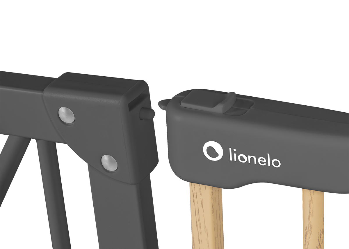 bed safety rail product view 5 Lionelo Truus Slim Grey Graphite Natural