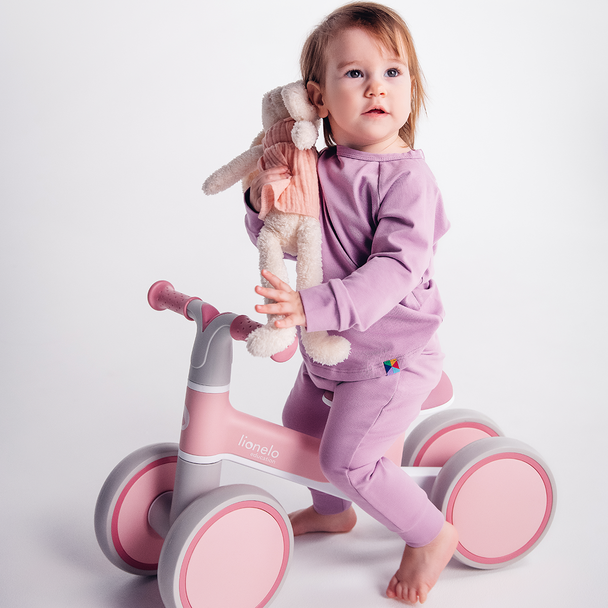 ride-on toy product view 2 Lionelo Villy Pink Rose